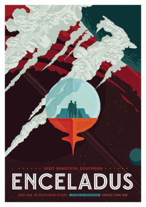 Enceladus Moon Poster