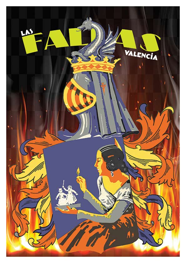 fallas festival poster product