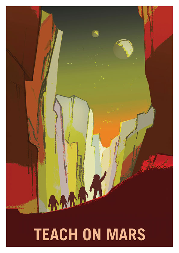 mars landscape poster