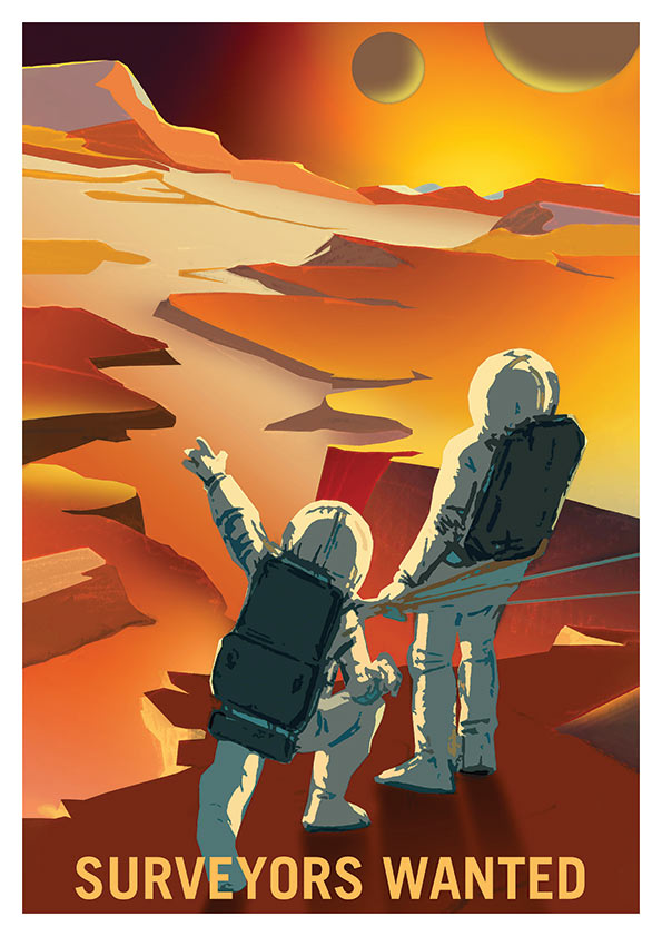 mars surface poster