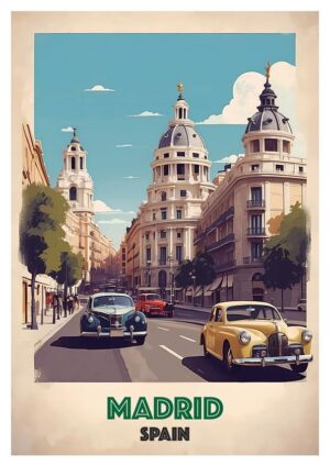 Vintage Madrid Poster