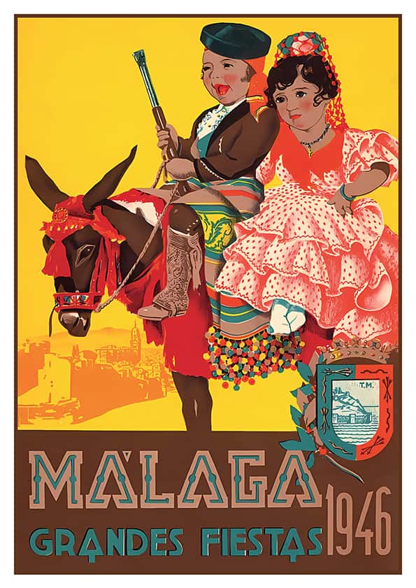 6324. Malaga 1946 Poster product min Malaga 1946 Poster