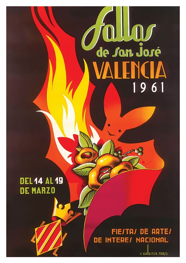 6632. Fallas poster 1961 product Fallas poster 1961 product