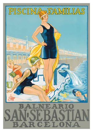 Barcelona Piscina Poster