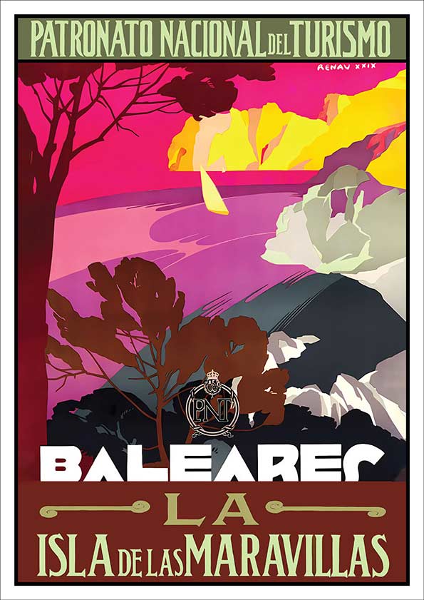 vintage baleares poster product