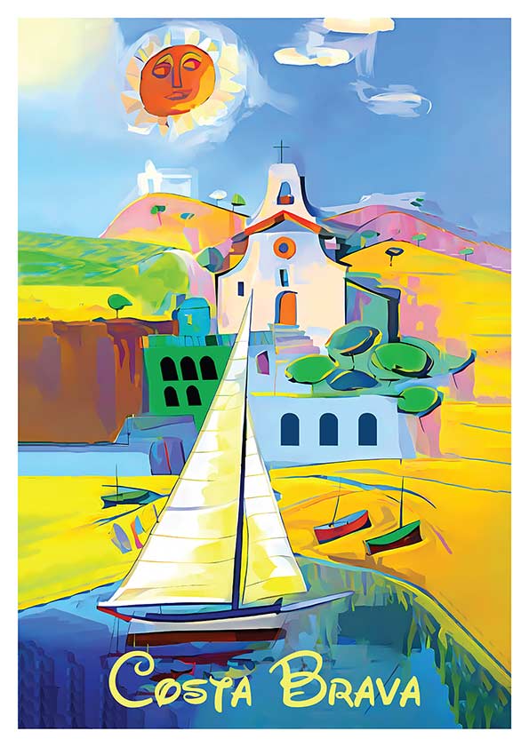 retro costa brava poster product