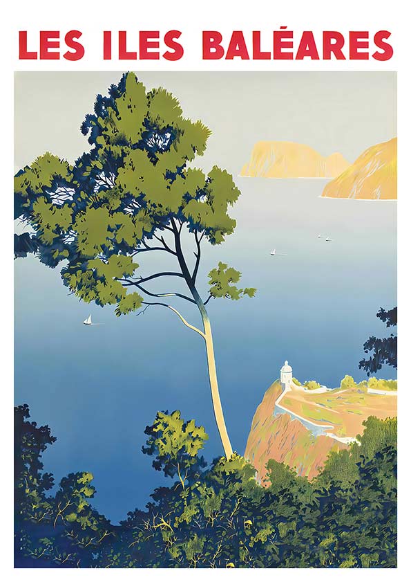 vintage baleares poster vintage baleares poster