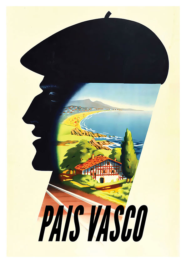 vintage pais vasco poster vintage pais vasco poster