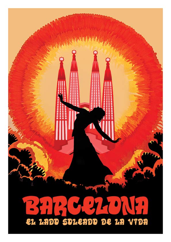 barcelona soleada poster