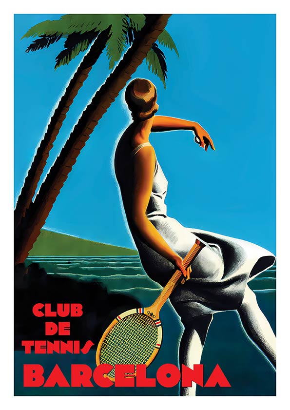 barcelona tennis poster barcelona tennis poster