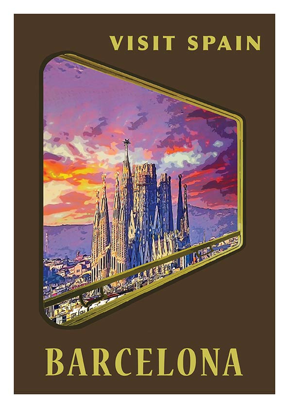 viaje a barcelona poster