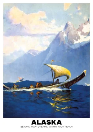Alaska Retro Poster