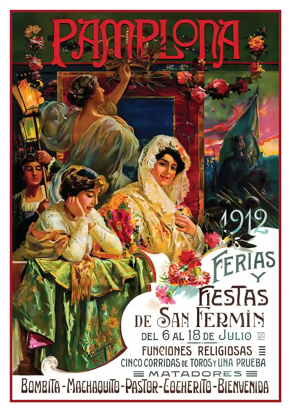 Pamplona 1912 Poster Pamplona 1912 Poster