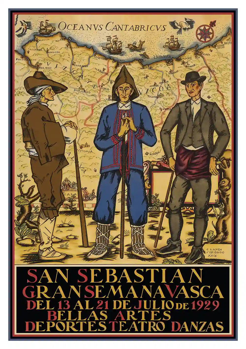 semana vasca 1929 poster