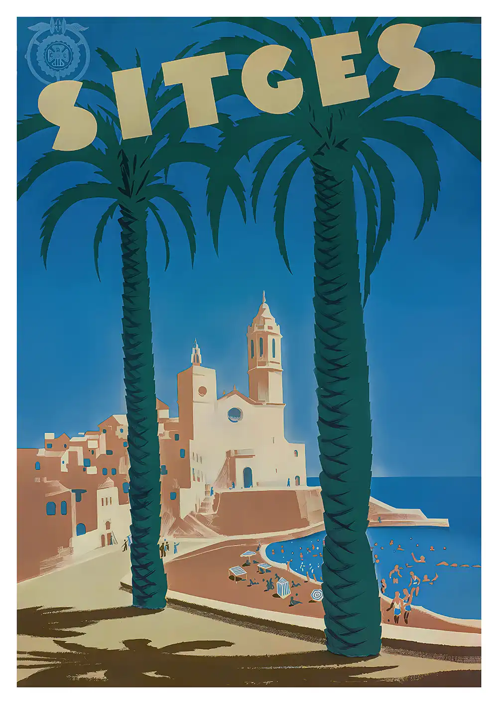 vintage sitges poster vintage sitges poster
