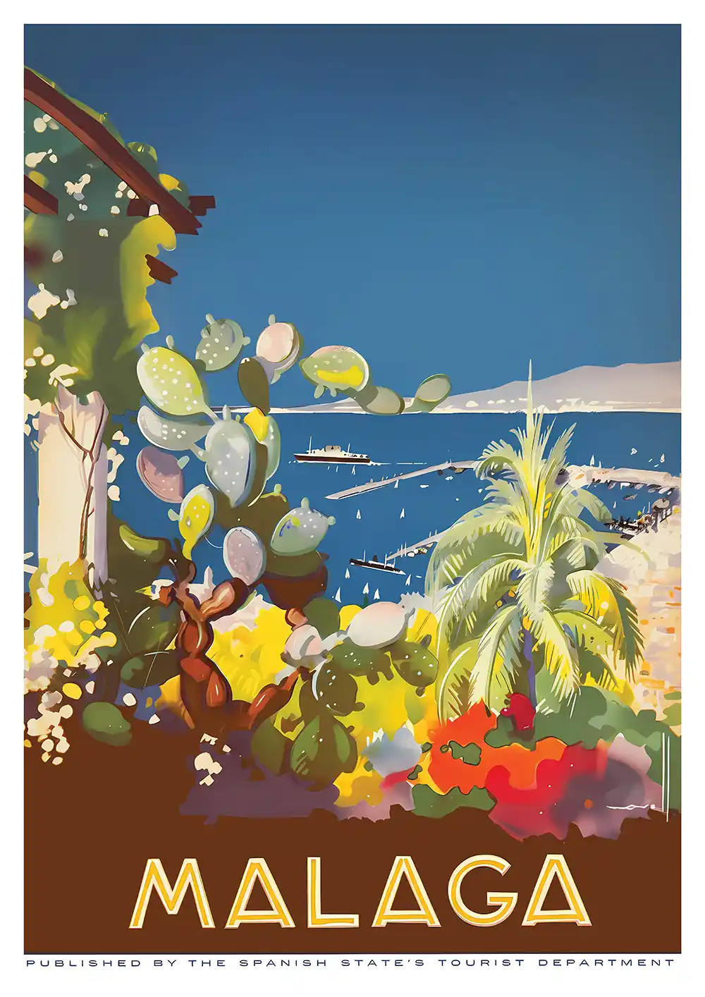 7018.puerto de malaga poster