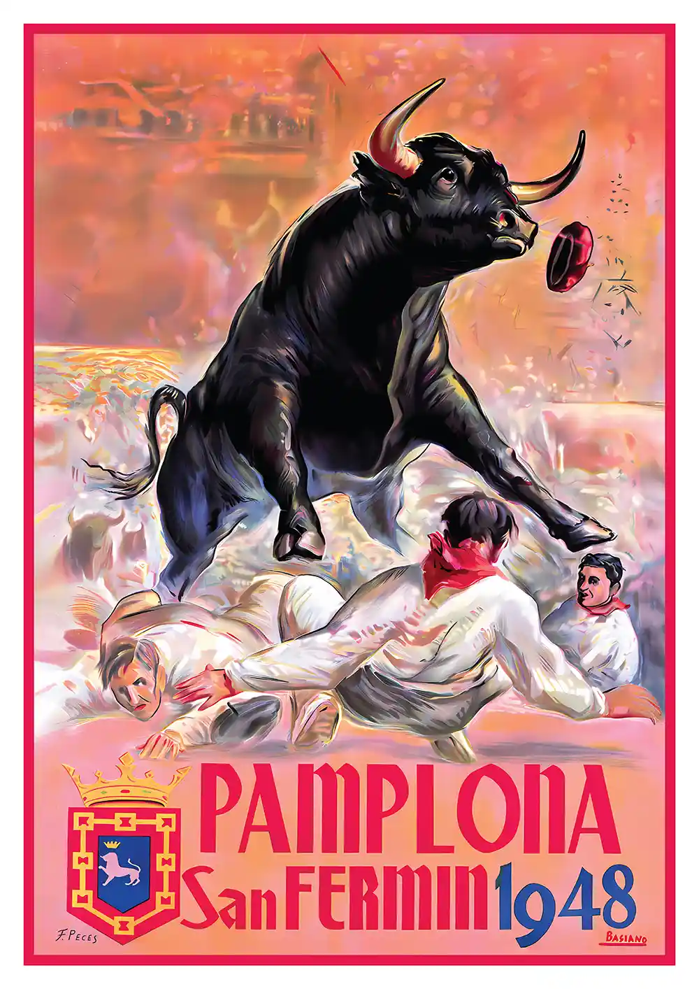 7024.Pamplona 1948 poster 7024.Pamplona 1948 poster