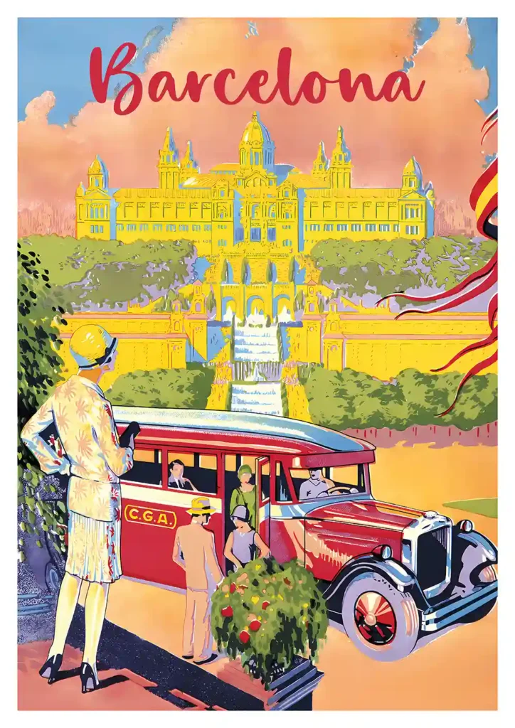 7030.Tour Barcelona Poster