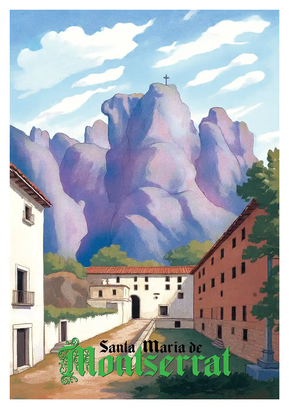 7049.Retro Montserrat product Retro Montserrat poster