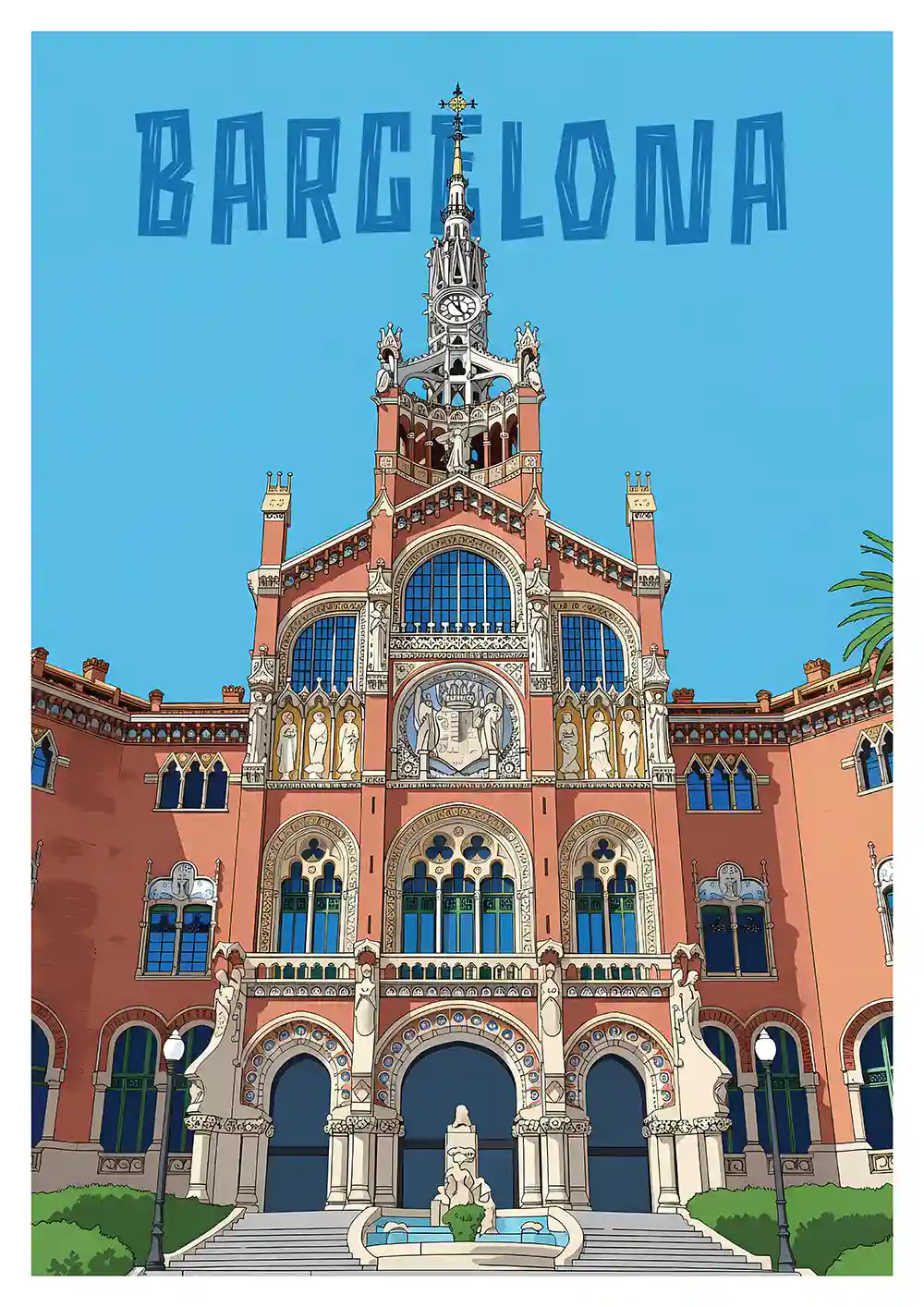 7050.Hospital San Pau Poster product Hospital San Pau Poster