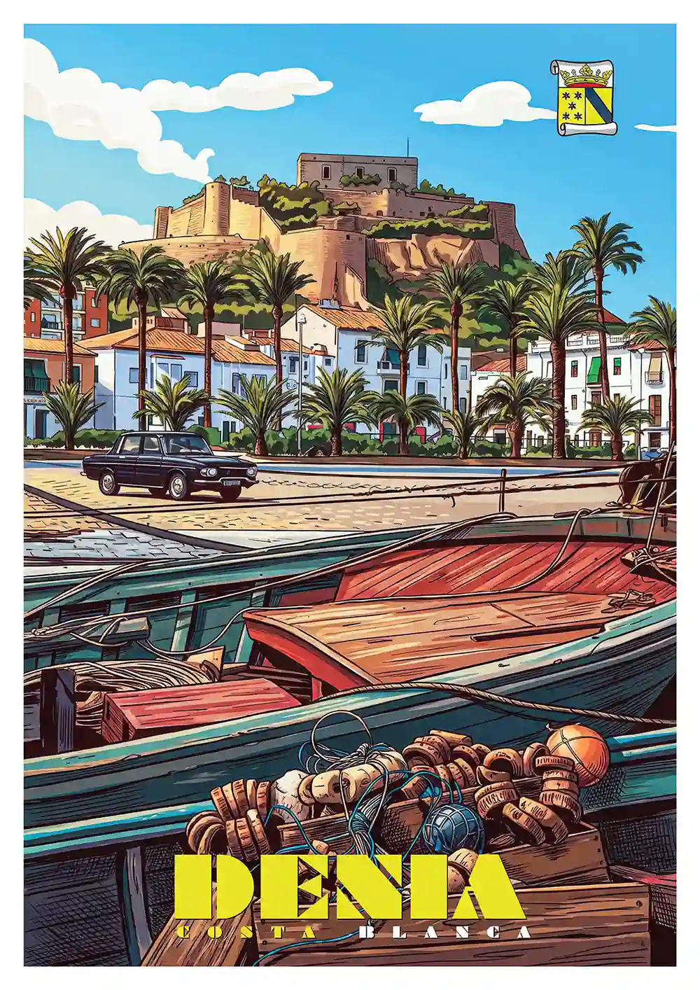 6113.Retro Denia Poster Retro Denia Poster