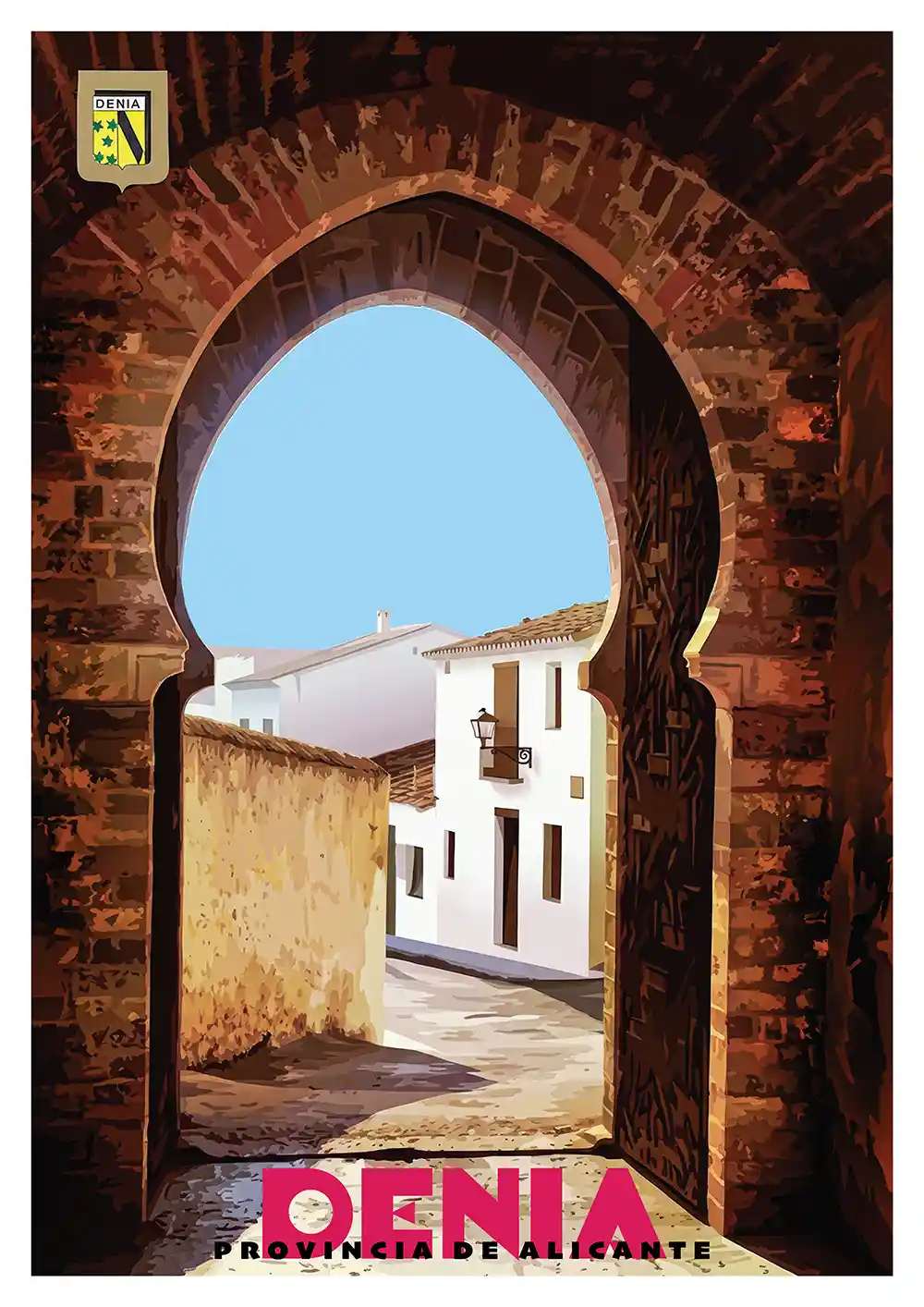 6115.Vintage Denia Poster Vintage Denia Poster