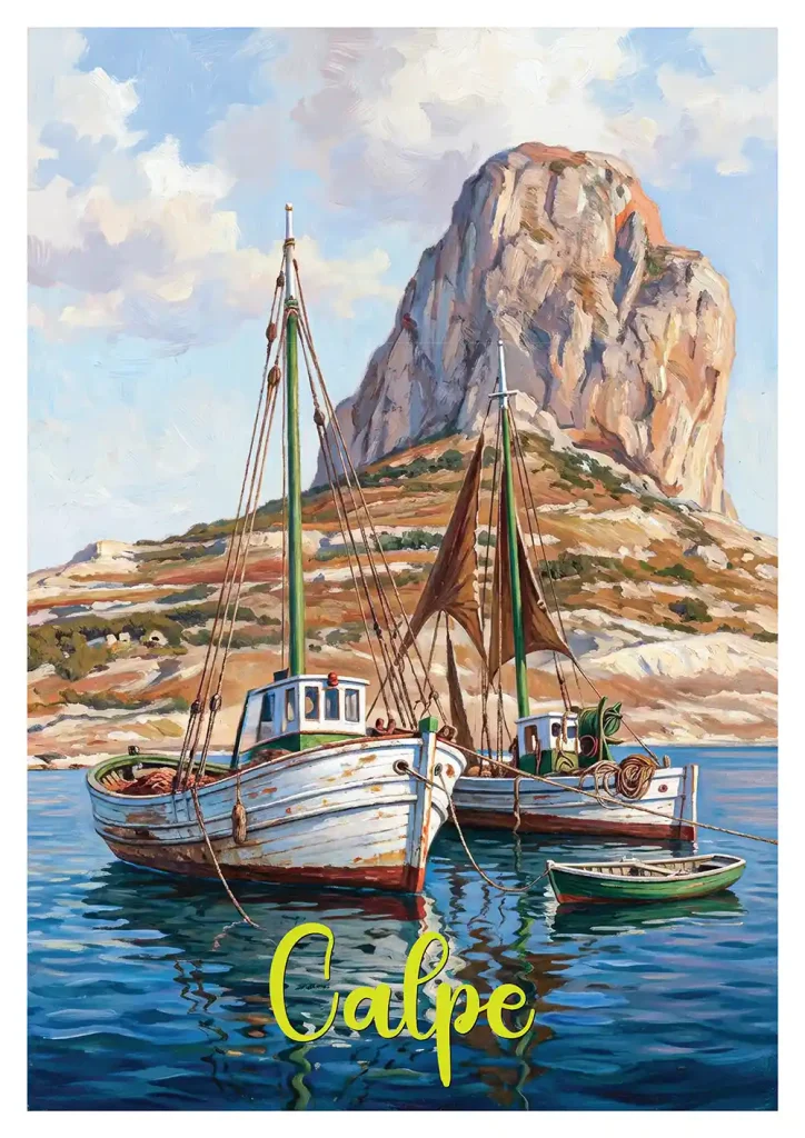 Retro Calpe poster