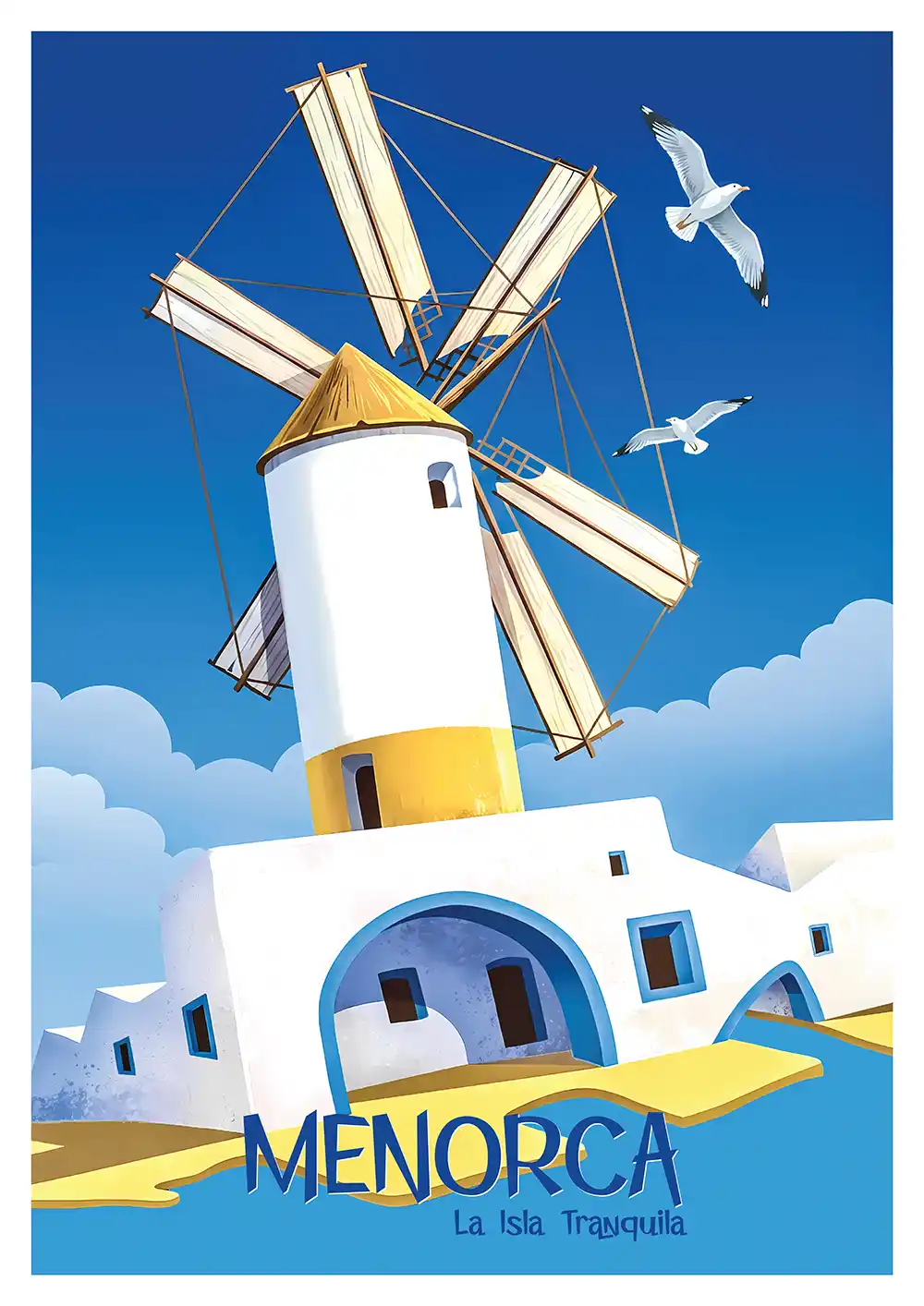 7064.Vintage Menorca poster Vintage Menorca poster