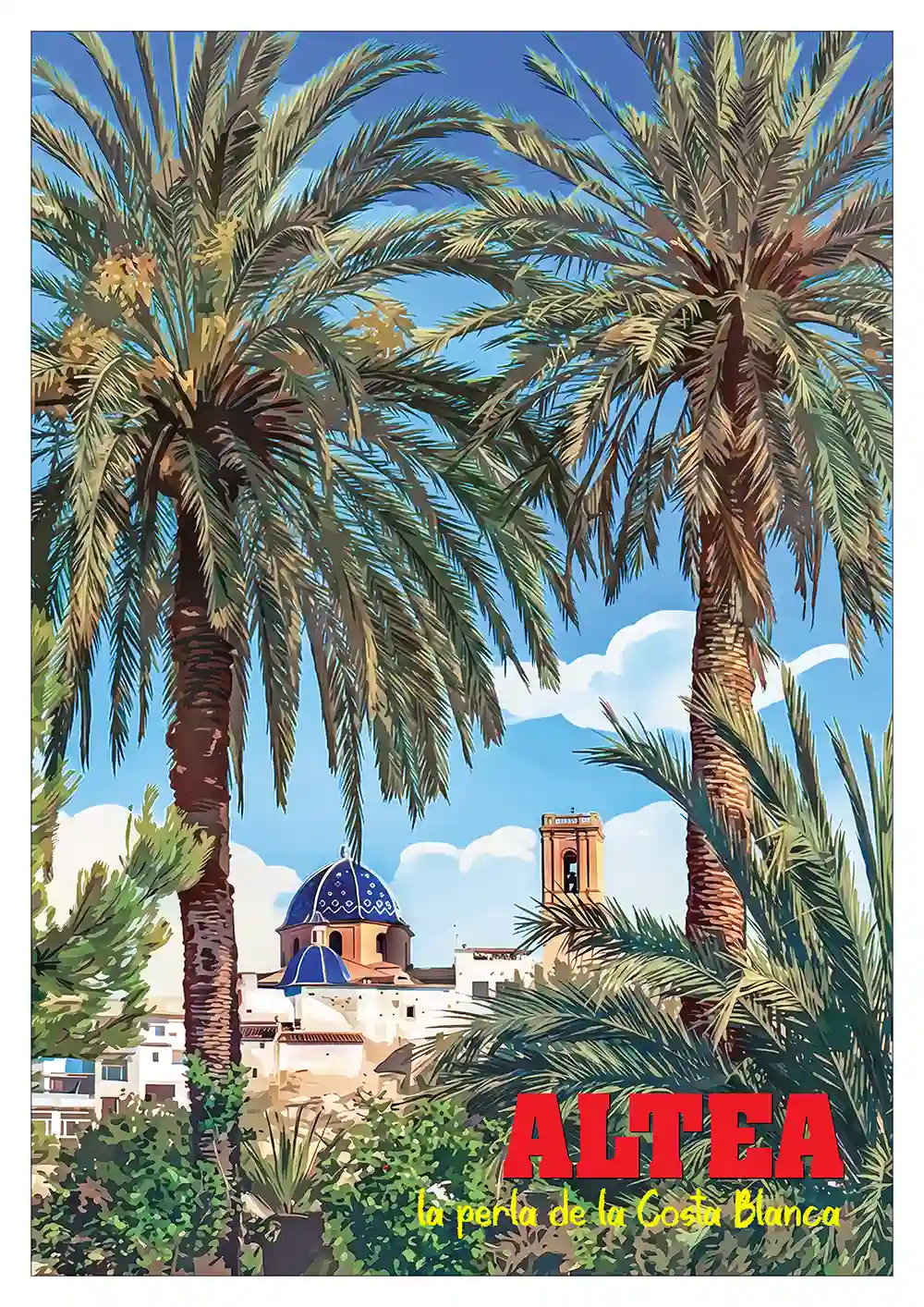 6128.Vintage Altea Poster Vintage Altea Poster