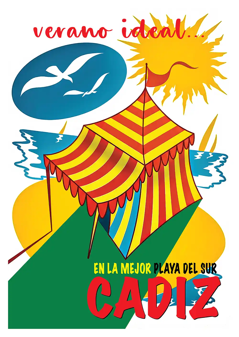 Cadiz playa poster