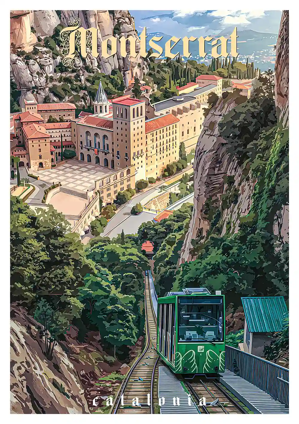 Vintage Montserrat Poster